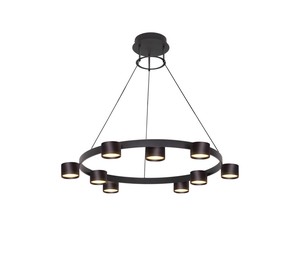 9 תלוי שחור עגול LED 9X8W
