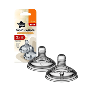 מארז-זוג פטמות למזון סמיך שלב 3 6+ טומי טיפי - +Tommee Tippee 2X Vari Flow 6