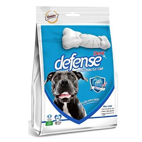 dent defense חטיף עצמות לניקיון הפה מכיל צמחים טבעיים אריזת חיסכון 525 גרם