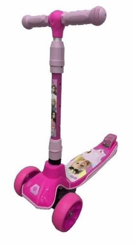 קורקינט 3 גלגלים מתקפל לילדים עם כידון מתכוונן - ברבי