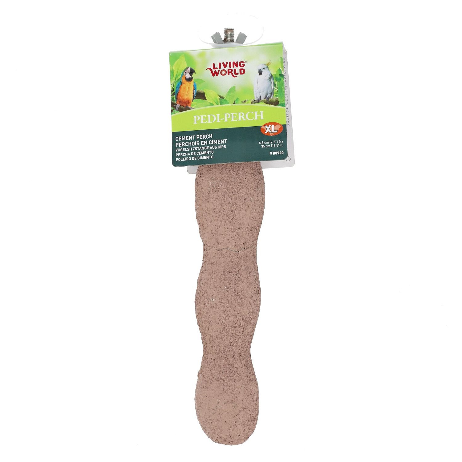 ליווינג וורלד - מקל עמידה קרמי לציפור XL