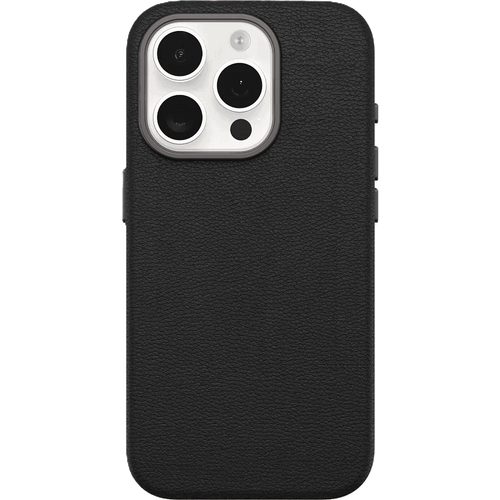 כיסוי לטלפון OtterBox Symmetry Cactus Leather iPhone 15 Pro, שחור