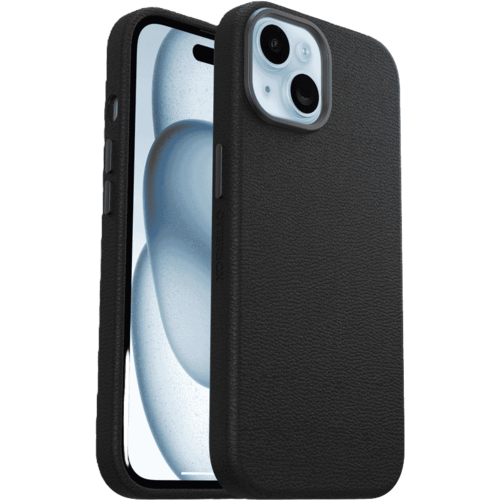 כיסוי לטלפון OtterBox Symmetry Cactus Leather iPhone 15, שחור