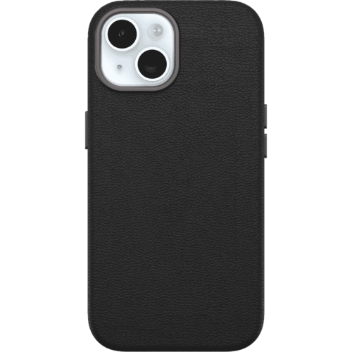 כיסוי לטלפון OtterBox Symmetry Cactus Leather iPhone 15, שחור