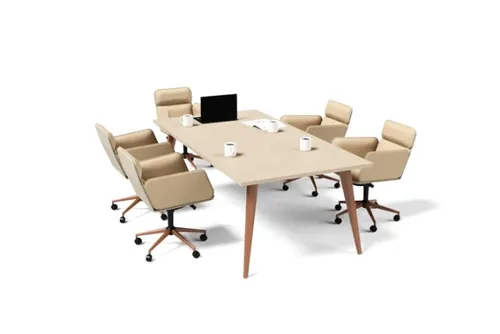 שולחן ישיבות STEP צבע פלטה בז` אורך 210 ס``מ