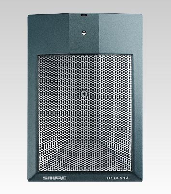 SHURE BETA91A - מיקרופון קונדנסר שטוח לכלי נגינה בתחום הטונים הנמוכים מאוד