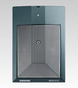 SHURE BETA91A - מיקרופון קונדנסר שטוח לכלי נגינה בתחום הטונים הנמוכים מאוד