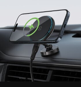 מעמד מגנטי טעינה אלחוטית לרכב