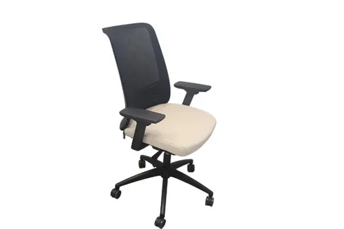 כסא משרדי גב רשת MERKUR 100PA לבן
