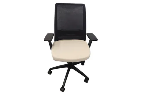 כסא משרדי גב רשת MERKUR 100PA לבן