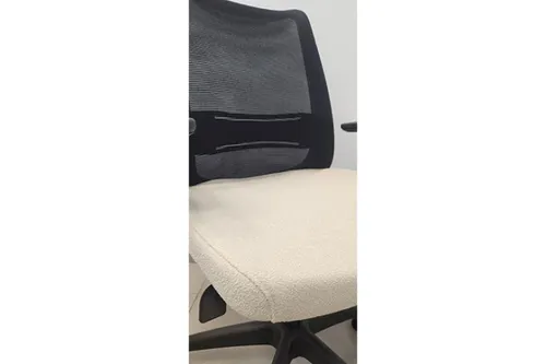 כסא משרדי גב רשת MERKUR 100PA לבן