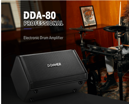 מגבר EC1738 לתופים אלקטרוניים 80W עם חיבור בלוטוס DDA80 מבית DONNER