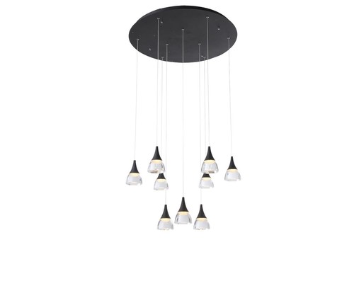 9 תלוי שחור על בסיס LED 45W