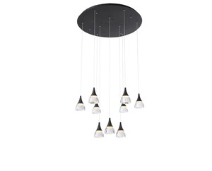 9 תלוי שחור על בסיס LED 45W