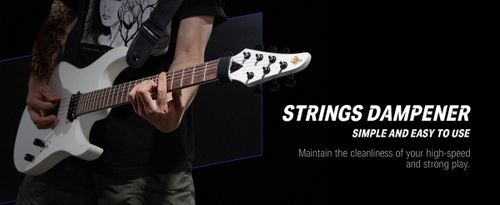גיטרה חשמלית DMT-100 עם מוצרים נלווים Donner Solid Body Electric Guitar בצבע לבן מבית DONNER