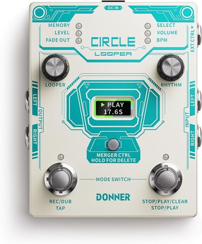 פדל לופר לגיטרה עם מכונת תופים Circle Looper מבית DONNER