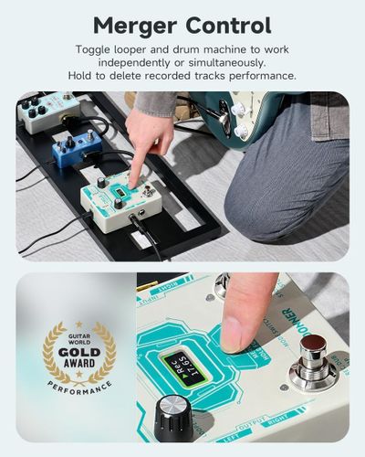 פדל לופר לגיטרה עם מכונת תופים Circle Looper מבית DONNER