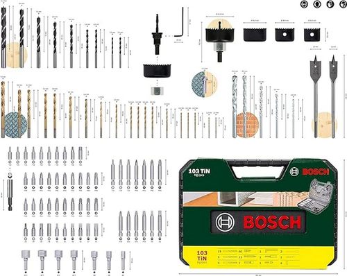 סט מקצועי 103 חלקים BOSCH V-LINE 