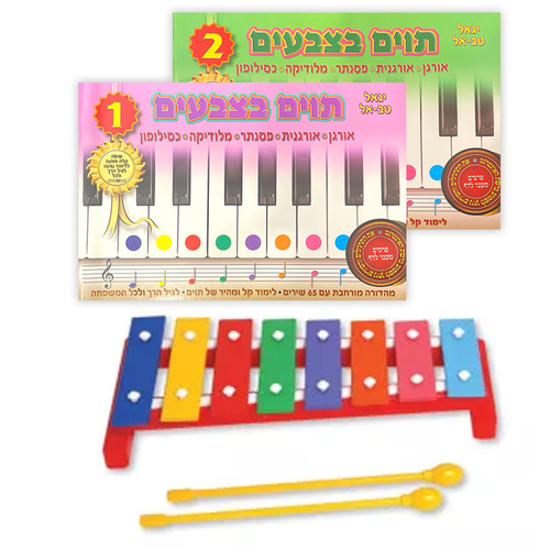 מטלופון צבעוני 8 צלילים כולל 2 ספרי לימוד 