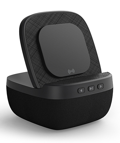 מעמד טעינה אלחוטי 15W משולב עם רמקול Bluetooth