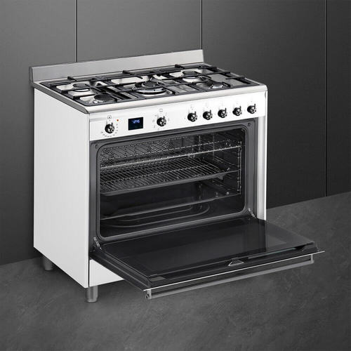 תנור משולב כיריים Smeg SSA91MAWH2