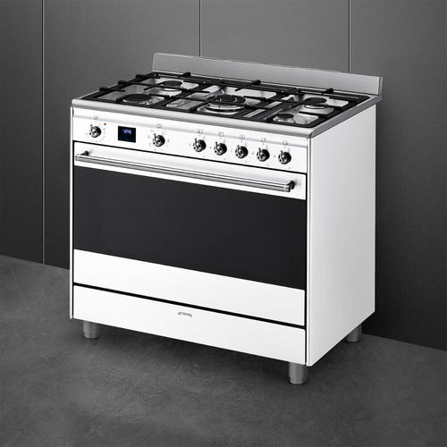 תנור משולב כיריים Smeg SSA91MAWH2