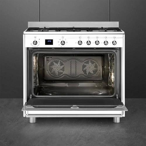 תנור משולב כיריים Smeg SSA91MAWH2