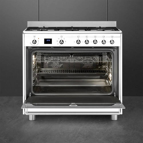 תנור משולב כיריים Smeg SSA91MAWH2