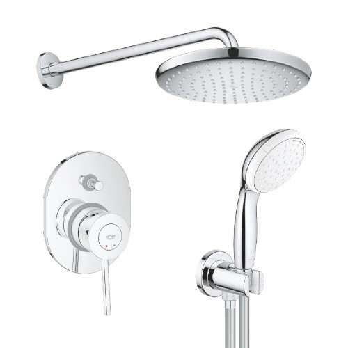 סט 6 חלקים GROHE מקורי למקלחת CLASSIC | כרום ניקל גרואה