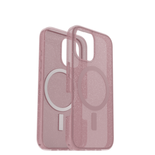 כיסוי לטלפון OtterBox Symmetry MagSafe Iphone 16, ורוד מנצנץ
