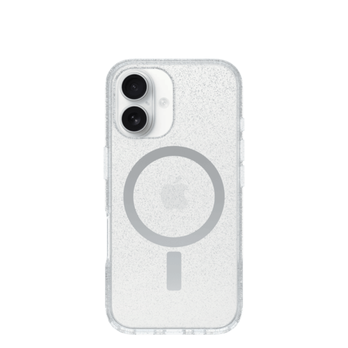 כיסוי לטלפון OtterBox Symmetry MagSafe Iphone 16, שקוף מנצנץ