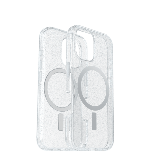 כיסוי לטלפון OtterBox Symmetry MagSafe Iphone 16, שקוף מנצנץ