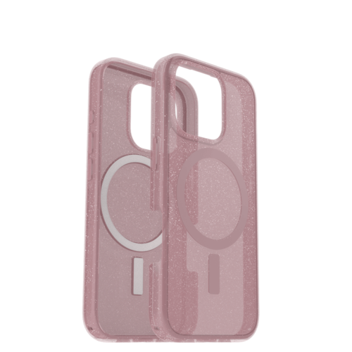 כיסוי לטלפון OtterBox Symmetry MagSafe Iphone 16 Pro, ורוד מנצנץ