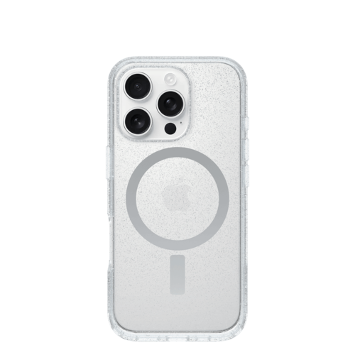כיסוי לטלפון OtterBox Symmetry MagSafe Iphone 16 Pro, שקוף מנצנץ