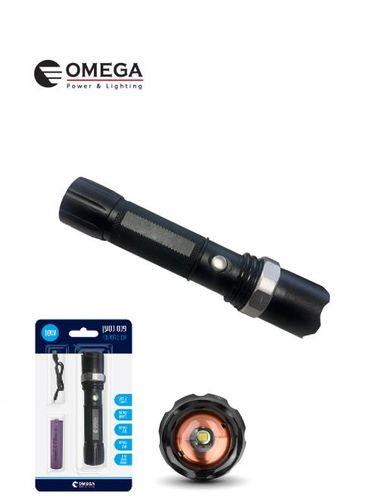 פנס נטען 10W טלסקופי/זום OM-FL001-10W OMEGA