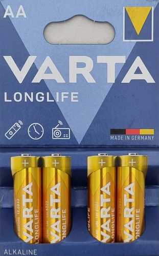 מארז 4 סוללות AA ורטה VARTA גרמניה