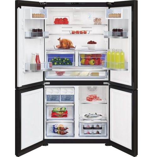 מקרר 4 דלתות 572 ליטר דגם GN1406222GB בקו Beko זכוכית שחורה