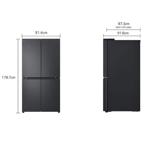 מקרר 4 דלתות 872 ליטר LG GR-929B נירוסטה מושחרת