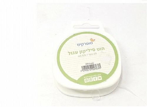 חוט סיליקון עגול , עובי 0.6 מ