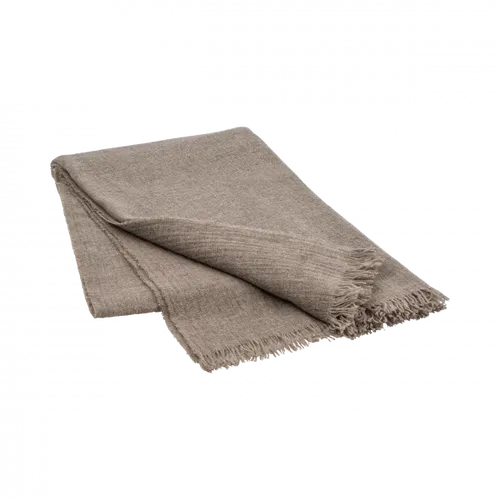 כרבולית חומה צמר בשילוב קשמיר THROW merino