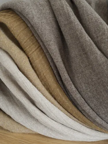 כרבולית חומה צמר בשילוב קשמיר THROW merino