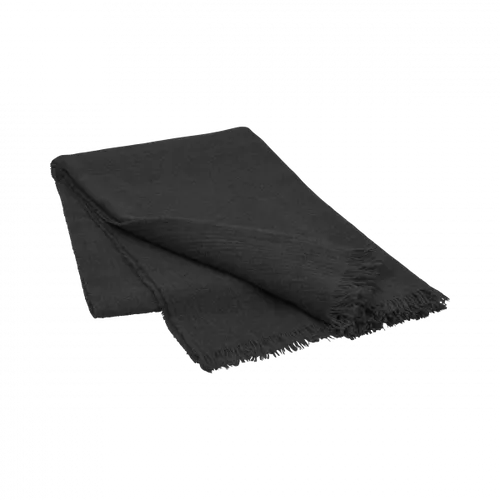כרבולית אפור פחם צמר בשילוב קשמיר THROW merino