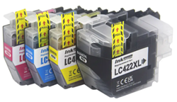 סט 4 ראשי דיו תואמים Brother LC422XL