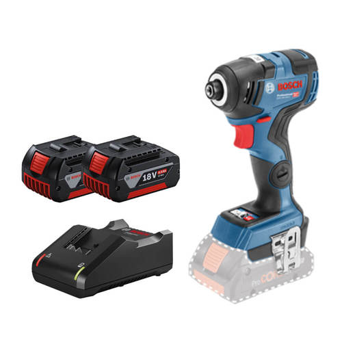 סט מברגת אימפקט נטענת 18V דגם BOSCH GDR 18V-200