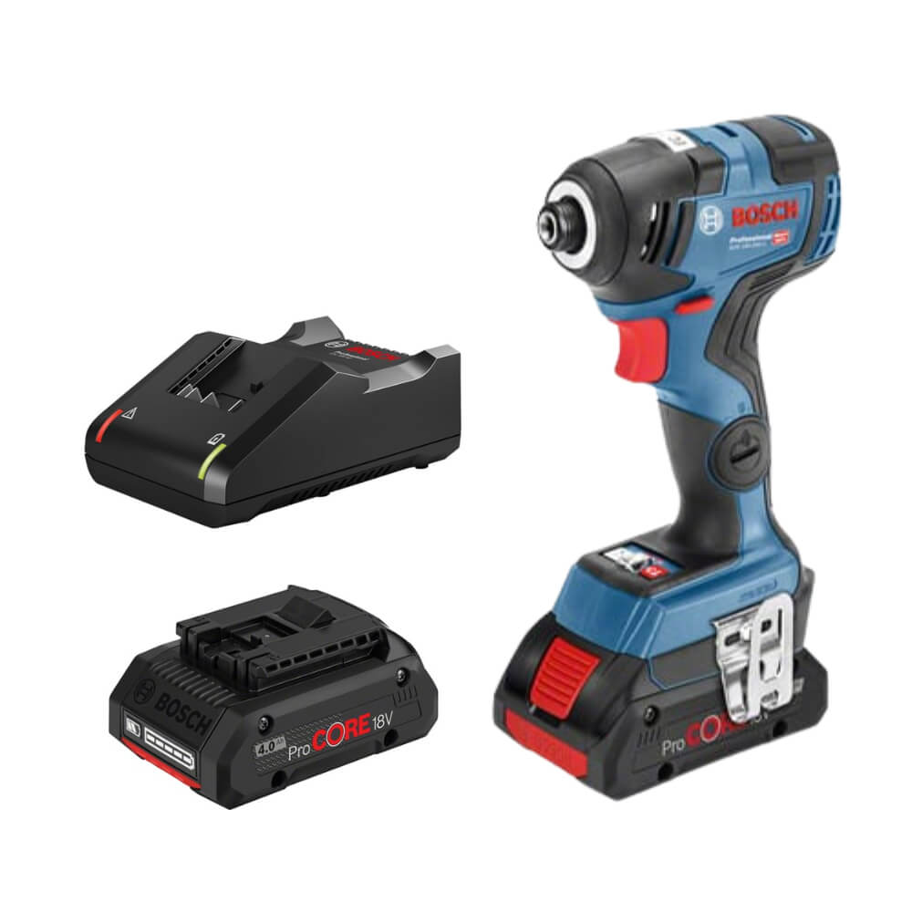 סט מברגת אימפקט נטענת 18V דגם BOSCH GDR 18V-200C