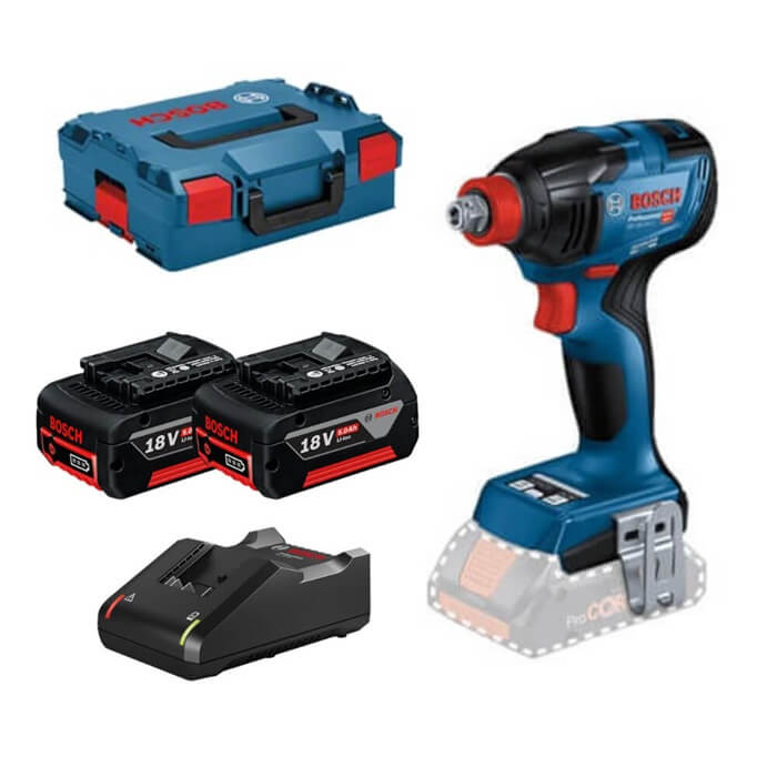 סט מברגת אימפקט נטענת 18V דגם BOSCH GDX 18V-210C