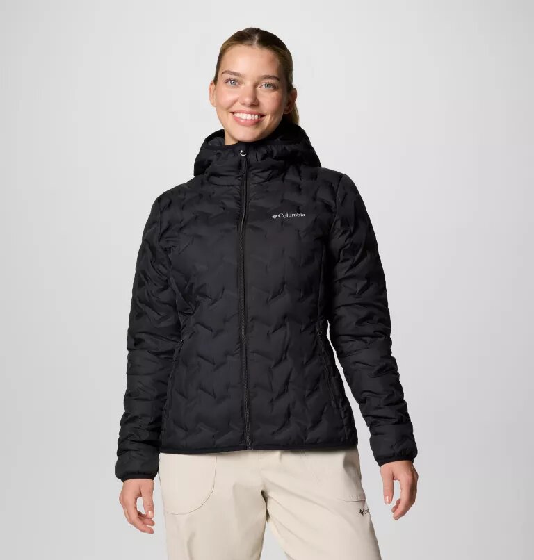 מעיל פוך שחור לנשים DELTA RIDGE II DOWN HOOD JKT W black מבית Columbia