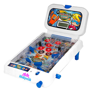 משחק פינבול עם לוח תוצאות אלקטרוני, אורות וצלילים