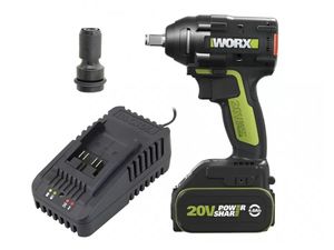 מברגת מפתח בוקסה 1/2 20V (N/M) 500 מקצועית WU289.99 + שתי סוללות WORX 