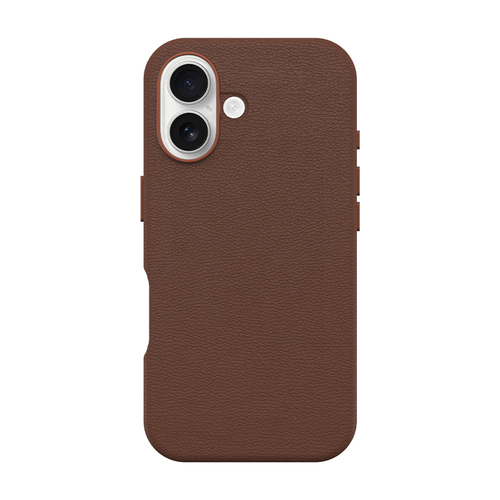 כיסוי לאייפון 16 תומך MagSafe עור טבעוני חום OtterBox Symmetry Cactus
